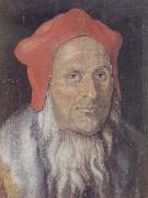 Albrecht Durer Bearded Man in a Red cap oil painting